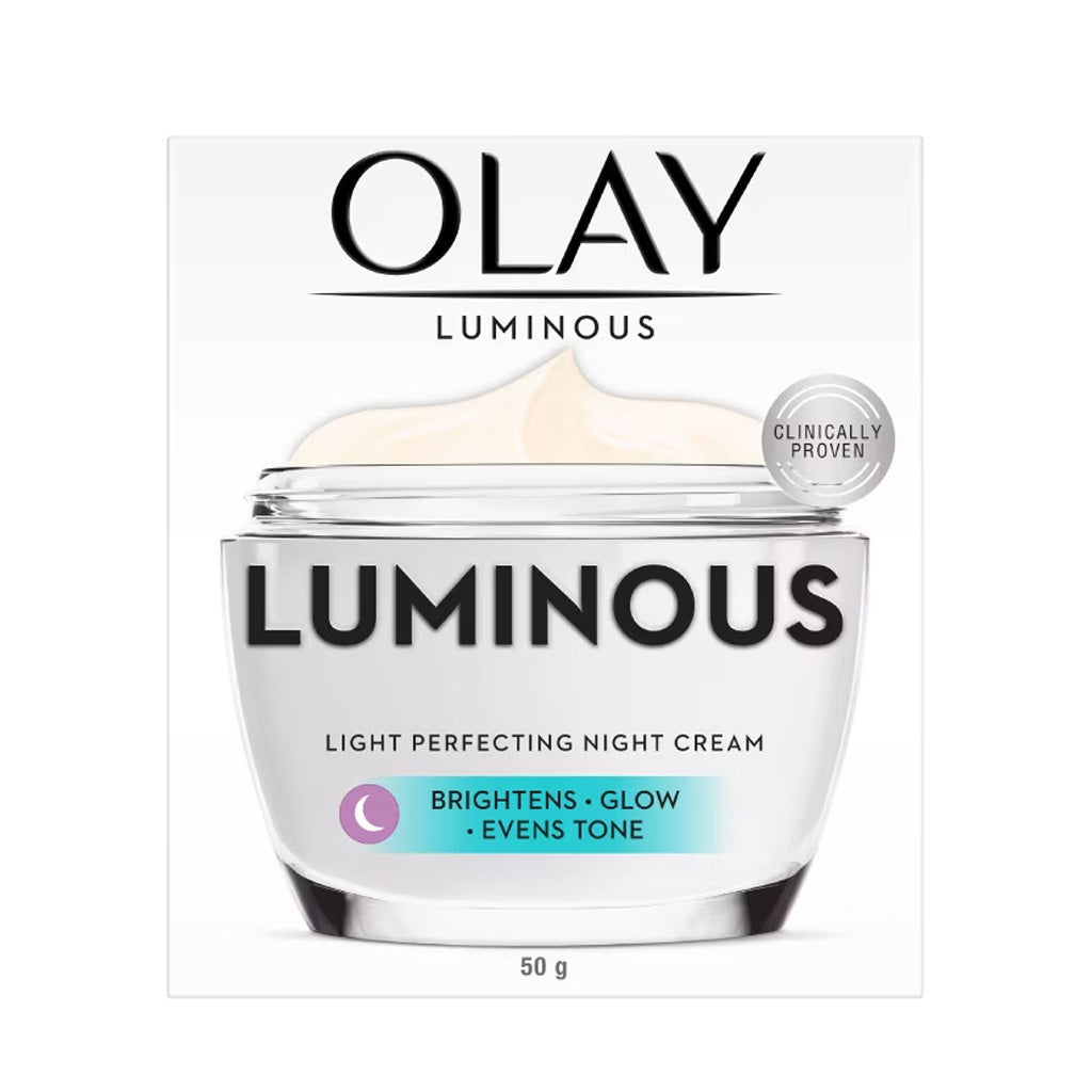 Olay Luminous Light Perfecting Night Cream 50g – Brightening & Even Tone Moisturizer for Radiant Skin