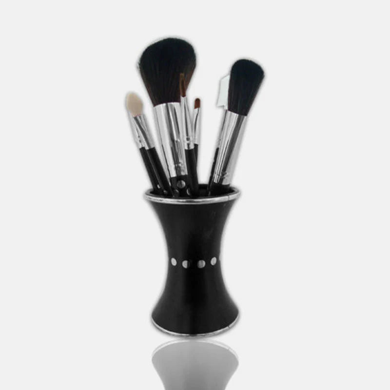 Glamorous Face 8 in 1 Brush Sets Pot Glass (Silver)