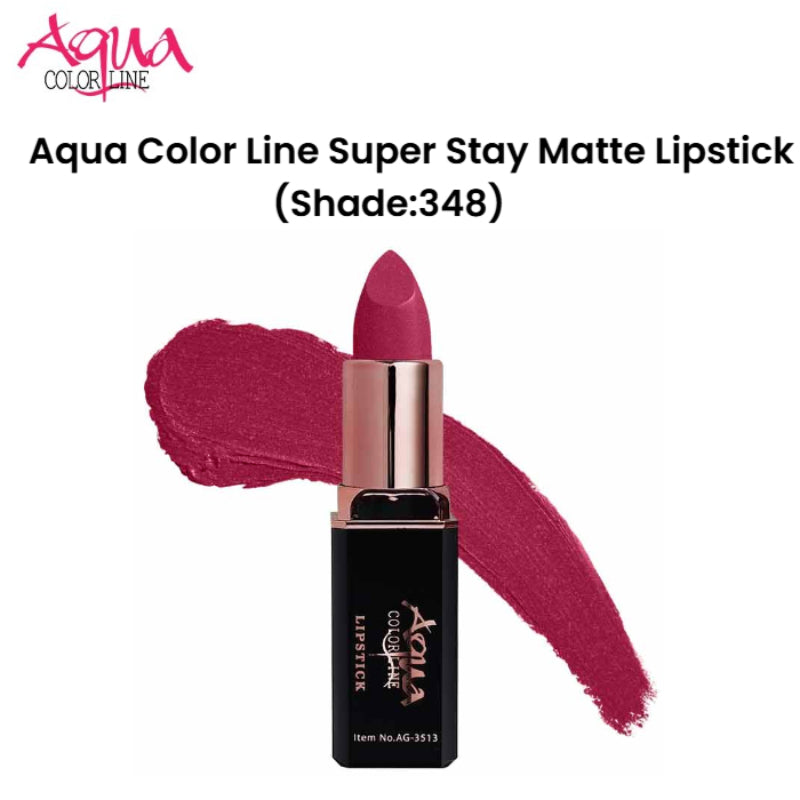Aqua Color Line Super Stay Matte Lipstick (Shade:348)
