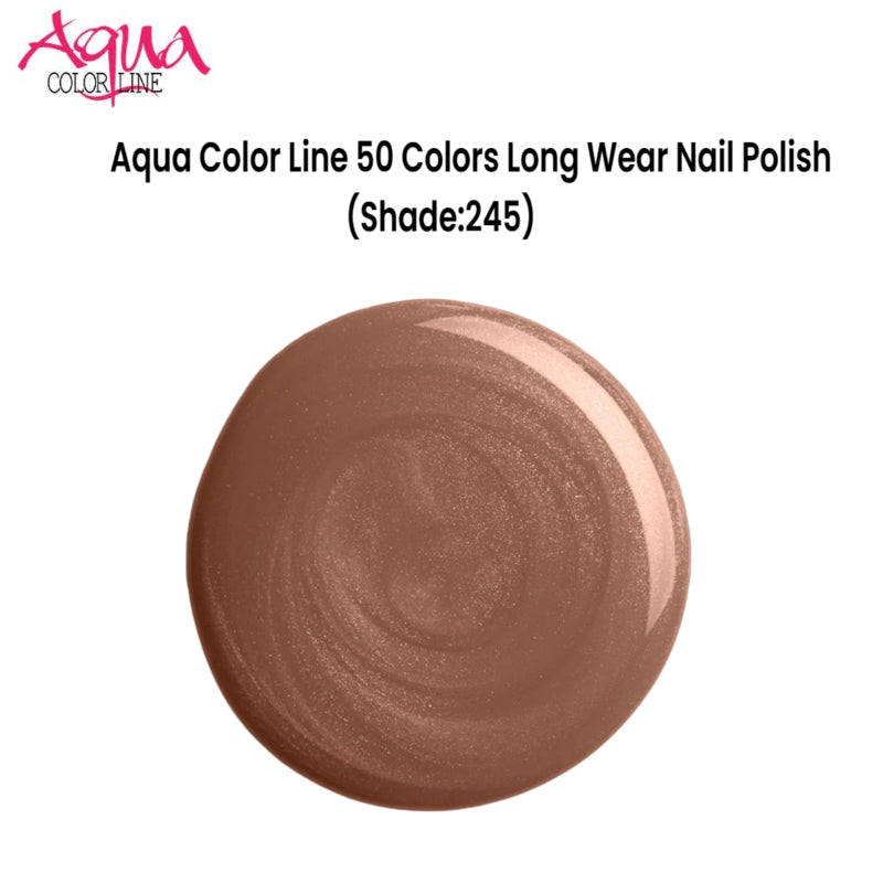 Aqua Color Line 50 Colors Long Wear Nail Polish (Shade:245)