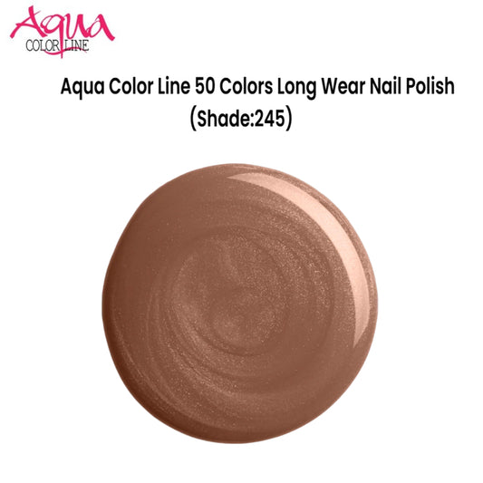 Aqua Color Line 50 Colors Long Wear Nail Polish (Shade:245)