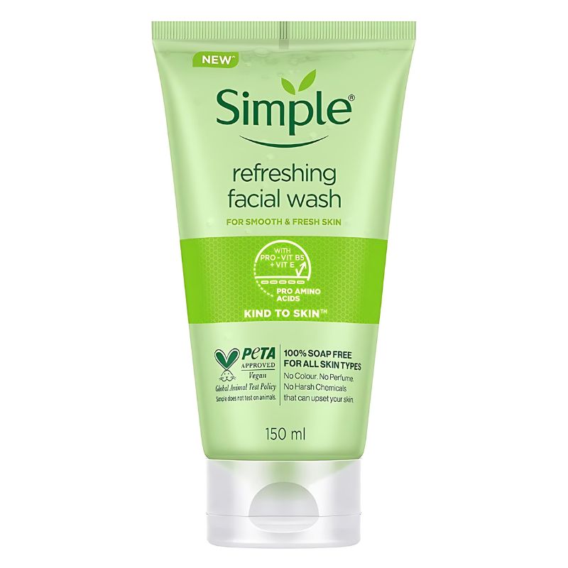 Simple Refreshing Facial Wash 150 ml Gentle Cleansing & Fresh Skin Feel
