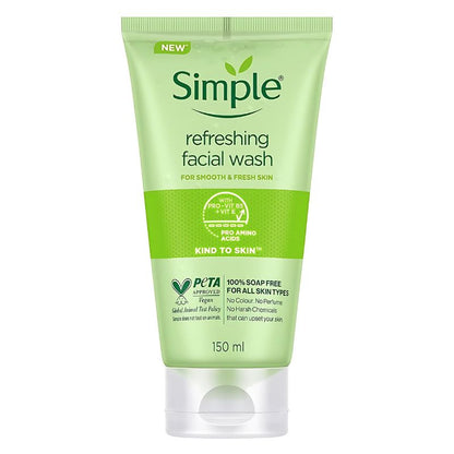 Simple Refreshing Facial Wash 150 ml Gentle Cleansing & Fresh Skin Feel