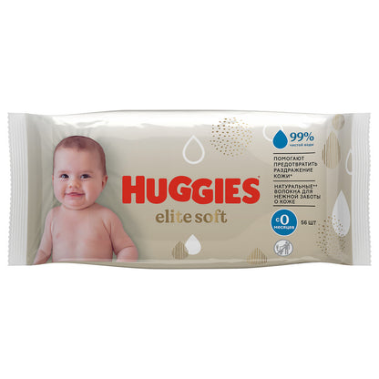 Huggies Elite Soft Baby Wipes 56 Sheets – Ultra Soft Gentle & Sensitive Skin Care for Newborns