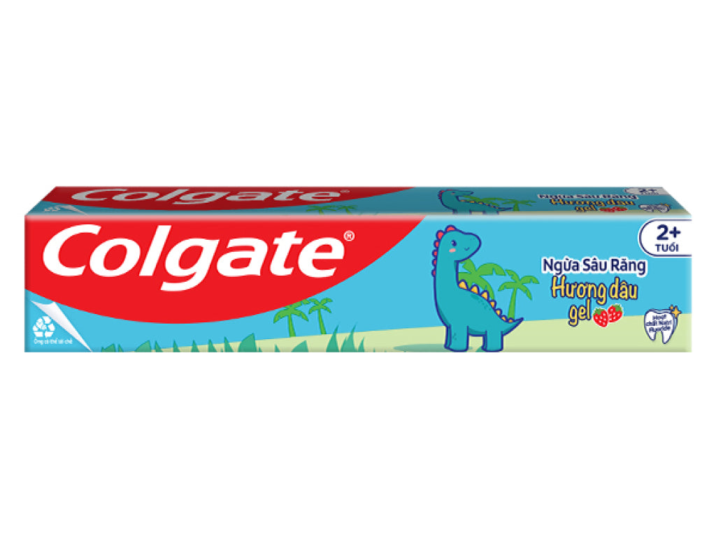 Colgate Ngua Sau Rang Hurong Dau Gel 2+ Dinosaur Toothpaste 40g Gentle Cavity Protection for Kids