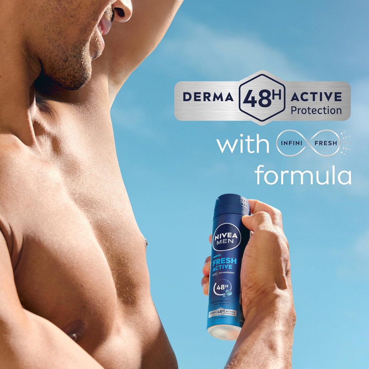 Nivea Men Fresh Active Infini Fresh 48H Anti-Bacterial Deodorant Spray 150ml