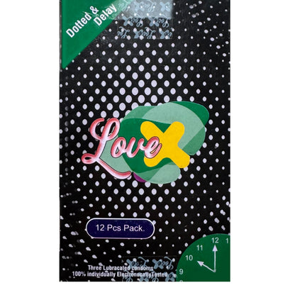 INNO Love X dotted and delay condoms Pack of 12
