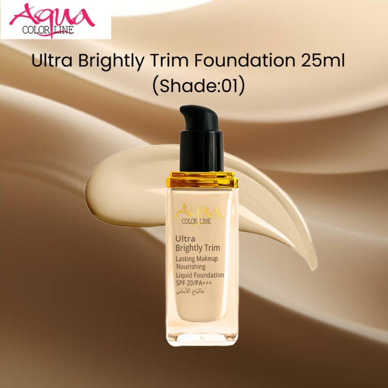 Aqua Color Line Ultra Brightly Trim Foundation 25ml (Shade:01)