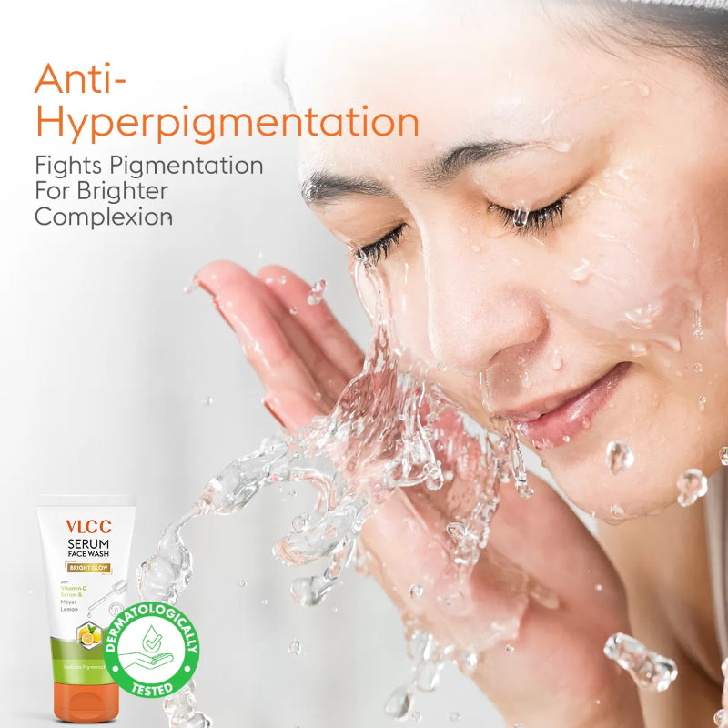 VLCC Bright Glow Serum Face Wash with Vitamin C Serum & Meyer Lemon 150ml