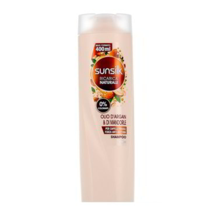 Sunsilk Ricarica Naturale OLIO D'ARGAN & MANDORLE Shampoo 400ml Made In Saudia Arabia