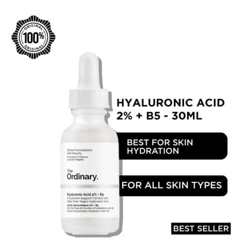 The Ordinary Hyaluronic Acid 2% + B5 Serum 30 ml Deep Hydration & Skin Moisturizing (K Beauty)