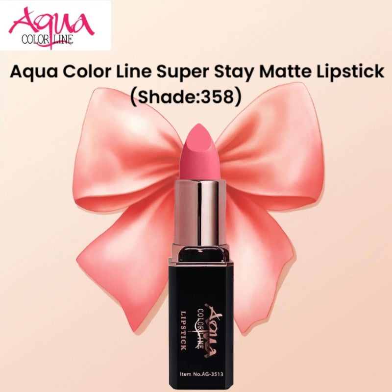 Aqua Color Line Super Stay Matte Lipstick (Shade:358)