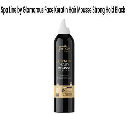 Spa Line By Glamorous Face Keratin Hair Mousse Strong Hold Black