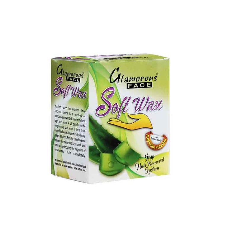 Glamorous Face Soft Wax 200 gm (Aloevera)