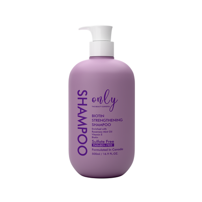 Only Biotin Strengthening Shampoo 500ml – Hair Care Shampoo for Weak & Damaged Hair, Hair Fall Control, Strength Boost, Nouri