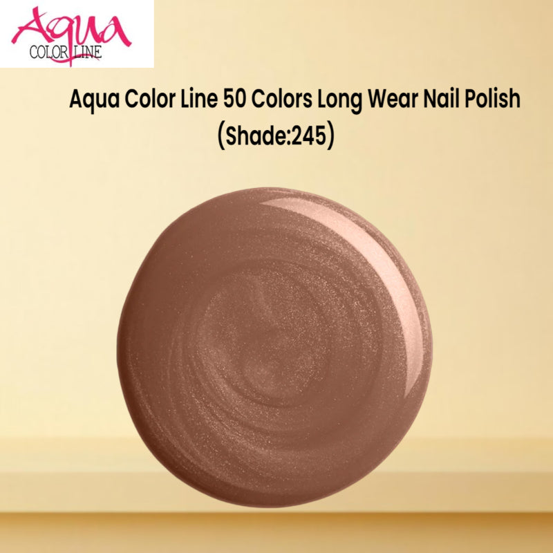 Aqua Color Line 50 Colors Long Wear Nail Polish (Shade:245)