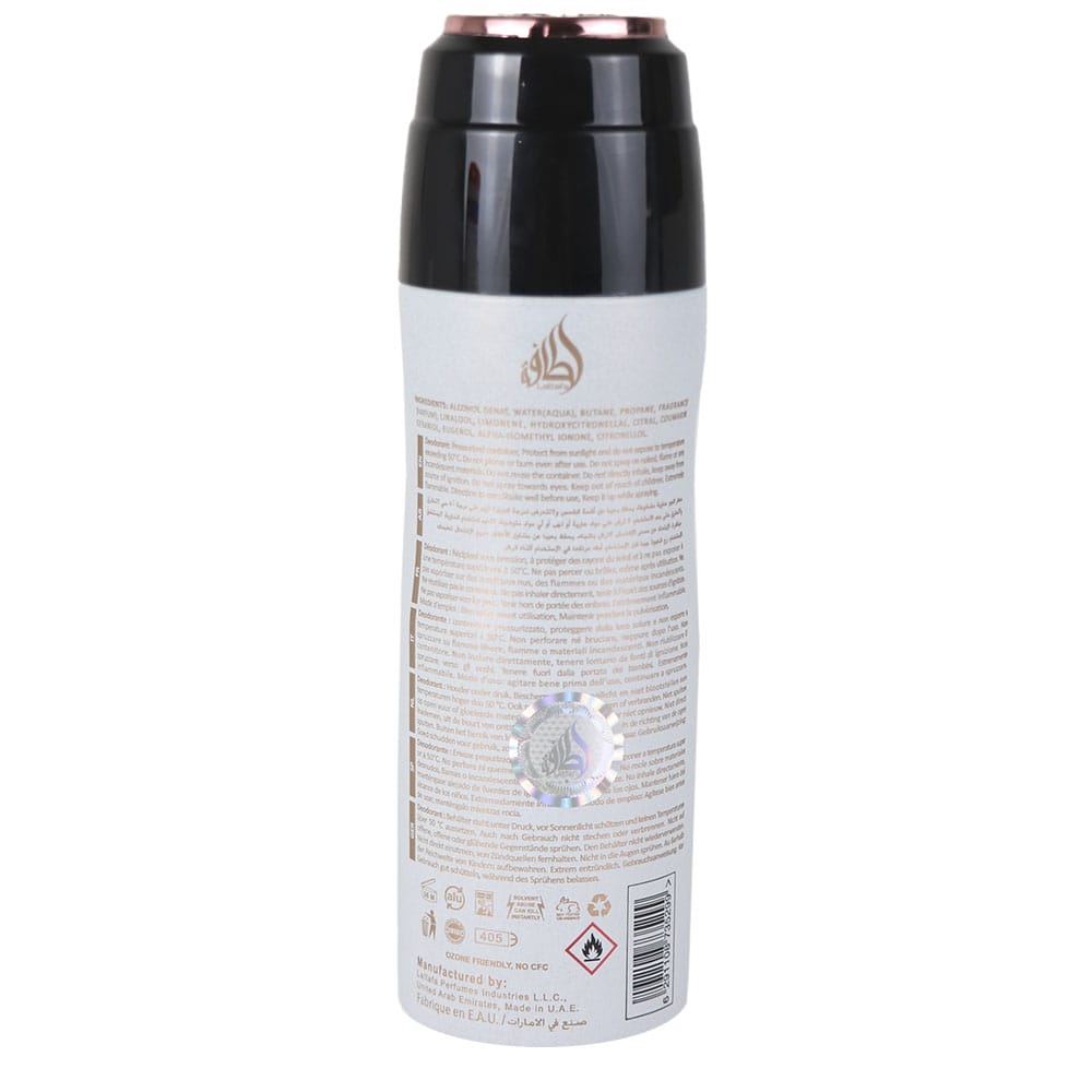 Fakhar Lattafa Women Rose Body Spray 200ml - Long Lasting Floral Fragrance & All-Day Freshness