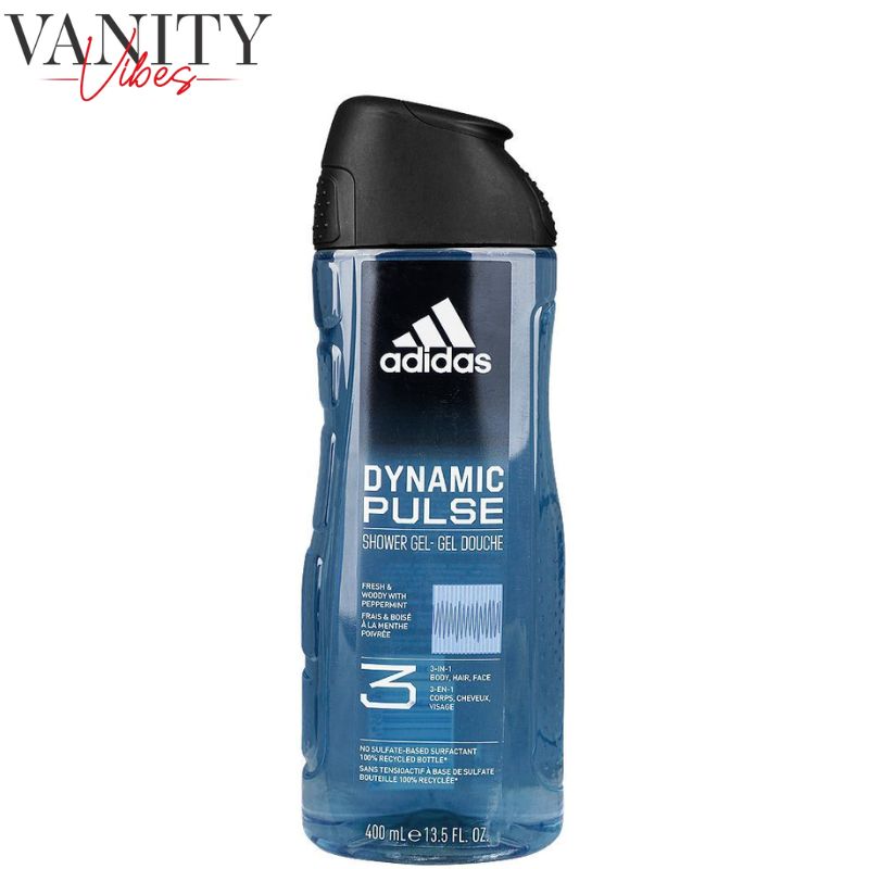 Adidas Dynamic Pulse 3-in-1 Body, Hair & Face Wash Shower Gel 400ml