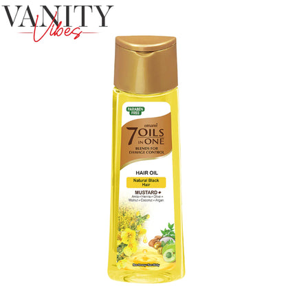 Emami 7 Oils in 1 Mustard Plus Hair Oil 200ml - Nourishing Hair Care Oil for Strong, Thick, Smooth & Healthy Hair Growth & Da
