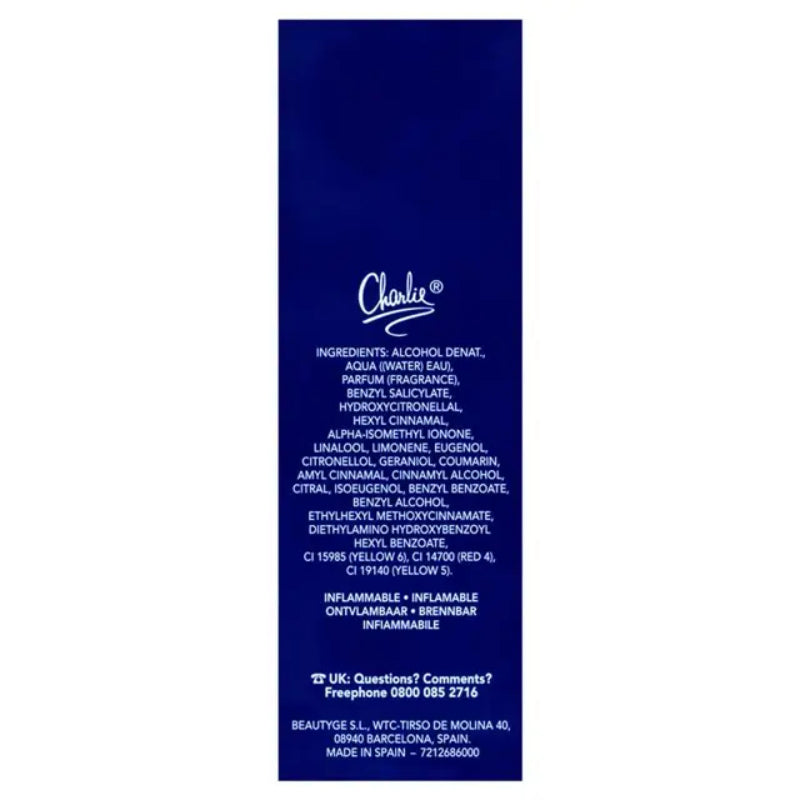 Revlon Charlie Blue Eau De Toilette 50ml – Long Lasting Classic Fresh Floral Fragrance for Women