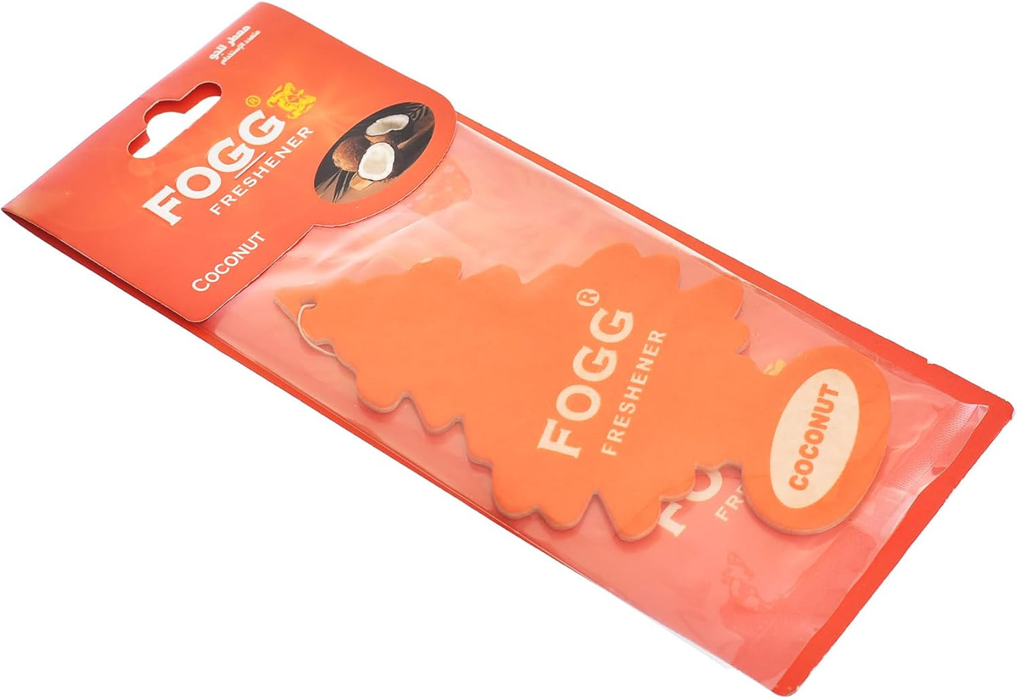 Fogg Coconut Paper Air Freshener – Long Lasting Tropical Fresh Hanging Fragrance for Car, Room & Wardrobe