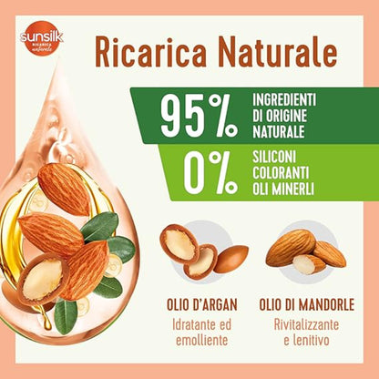 Sunsilk Ricarica Naturale OLIO D'ARGAN & MANDORLE Shampoo 400ml Made In Saudia Arabia