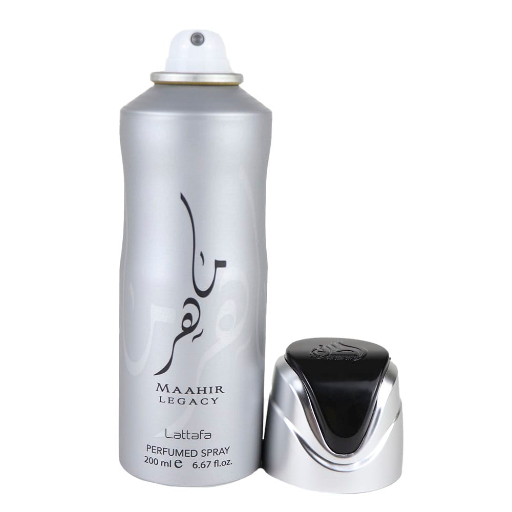 Lattafa Maahir Legacy Perfumed Body Spray 200 ml Long-Lasting Freshness & Luxurious Scent