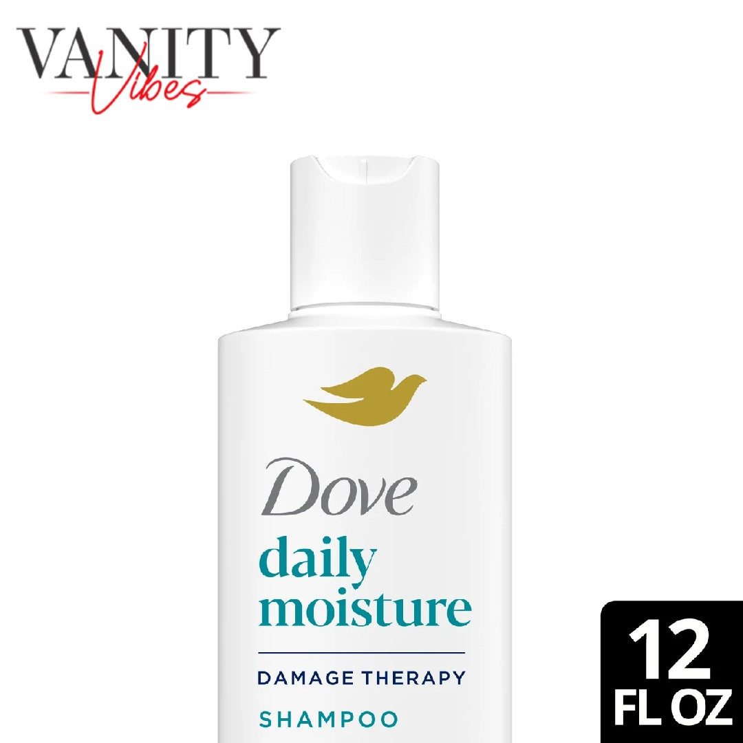 Dove Damage Therapy Daily Moisture Shampoo for Dry Hair with Bio-Protein Care Technology & Hyaluronic Serum 355ml (12 Fl Oz) 