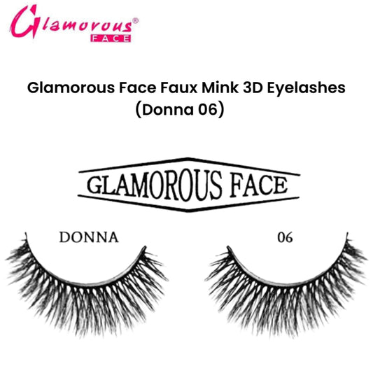 Glamorous Face Faux Mink 3D Eyelashes (Donna 06)