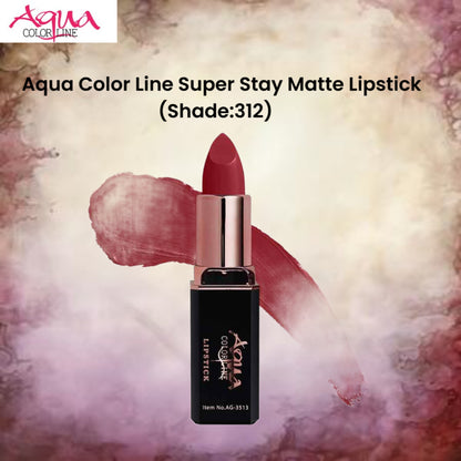 Aqua Color Line Super Stay Matte Lipstick (Shade:312)