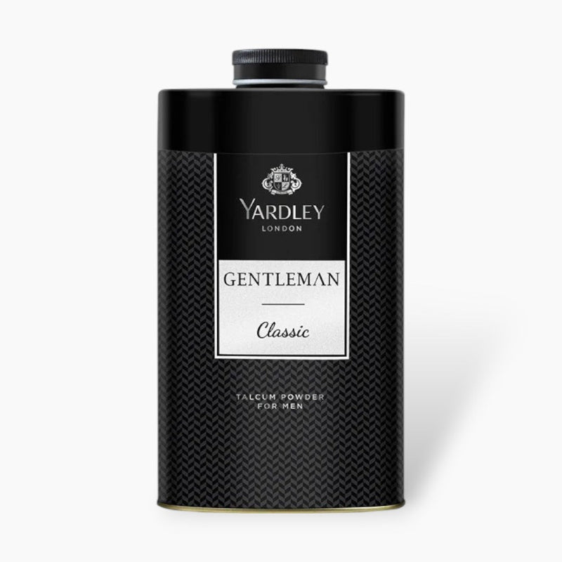Yardley London Gentleman Classic Perfumed Talcum Powder for Men 150g - Long Lasting Fresh Body Talc for Odor Protection, Swea