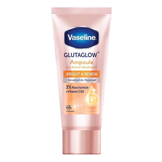 Vaseline GlutaGlow Ampoule Dry Serum Deodorant Bright & Renew with 3% Niacinamide + Vitamin C&E 48h Protection 45ml