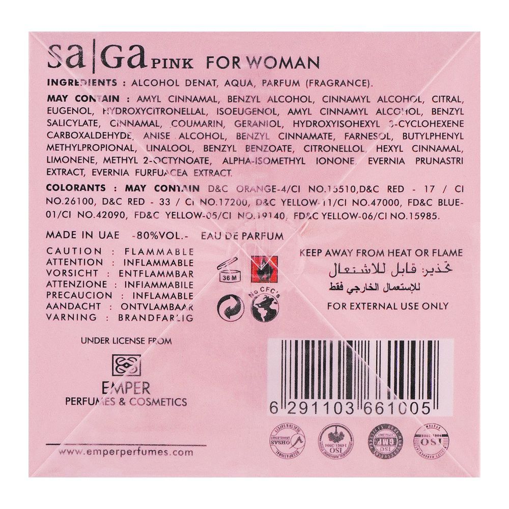 Emper Saga Pink Women Perfume EDP 100ml