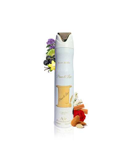 Lattafa Peace & Love Air Freshener 300ml – Long Lasting Luxury Floral Fruity Fragrance Room Spray for Home & Office