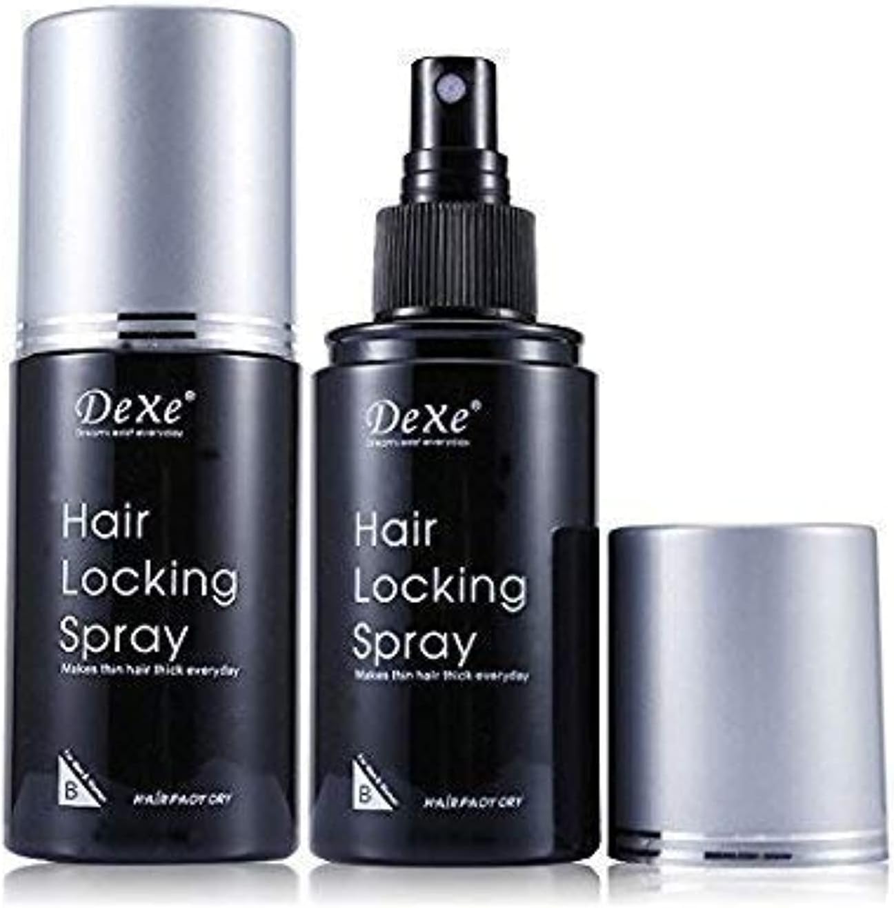 Dexe Hair Building Fibers 22 g with Hair Lock Spray 100 ml Instant Hair Thickening & Long-Lasting Hold