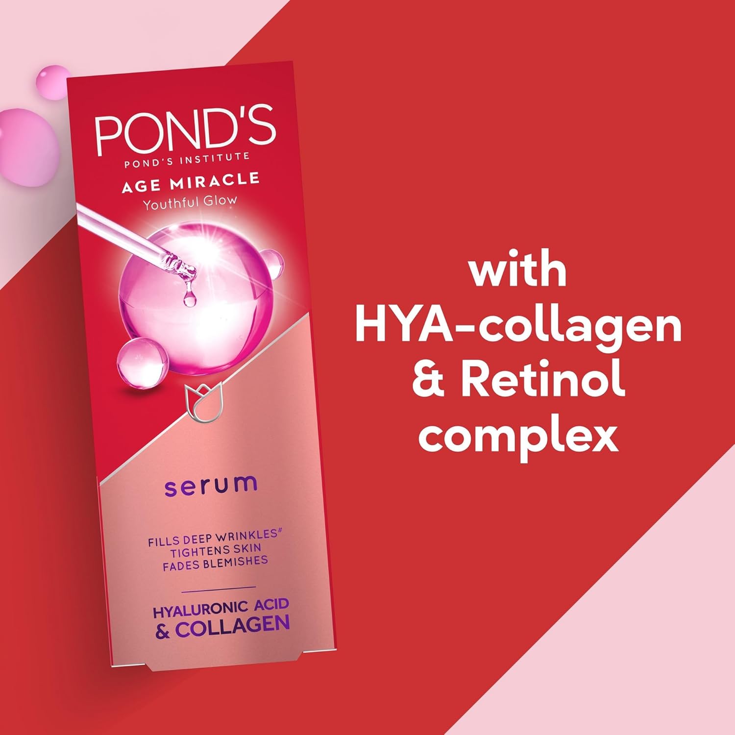 PONDS Pond’s Age Miracle Youthful Glow Hyaluronic Acid & Collagen Serum 30ml