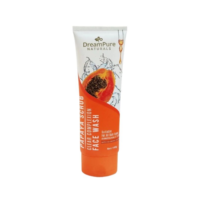 Dream Pure Papaya Scrub Clear Complexion Face Wash 100g