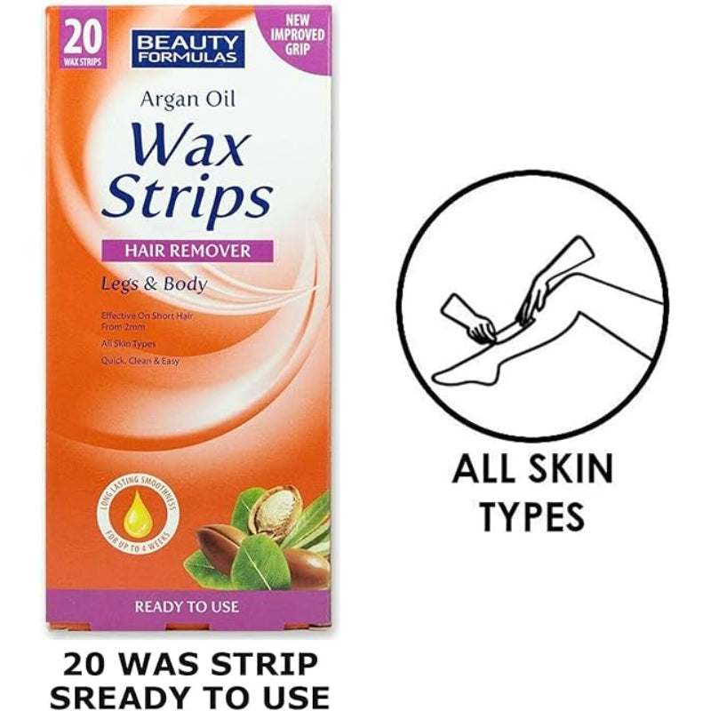 Beauty Formula Argan Oil Wax Strips 20s