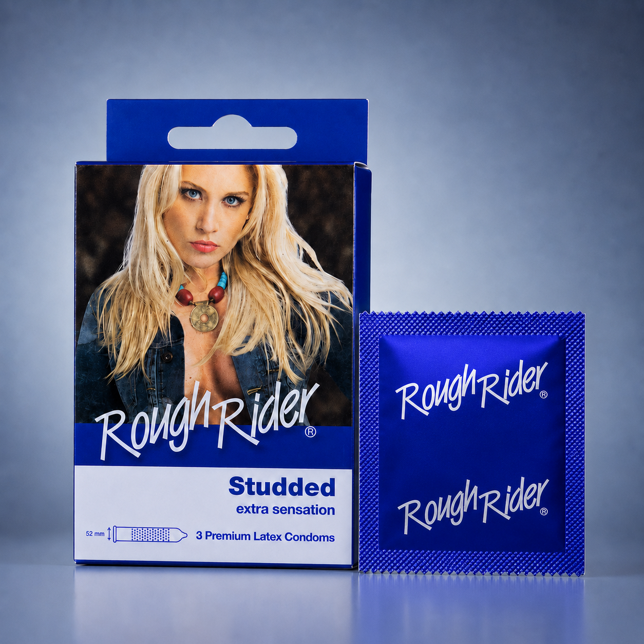 INNO Contempo Rough Rider Studded Condoms Pack of 3 - Extra Sensation 52mm Premium Latex Condoms
