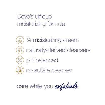 Dove Exfoliating Body Polish Scrub Brown Sugar & Coconut Butter 298g – Deep Exfoliating Body Scrub for Smooth Soft Skin, Dead