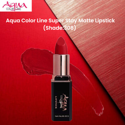 Aqua Color Line Super Stay Matte Lipstick (Shade:308)