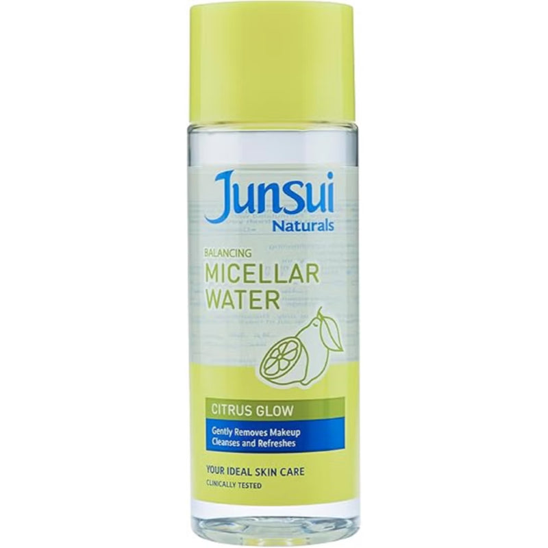 Junsui Citrus Glow Micellar Water 140ml – Gentle Makeup Remover & Facial Cleansing Water for Deep Cleansing, Brightening Citr