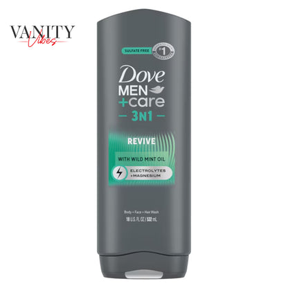 Dove Men+Care Revive Hydrating 3-in-1 Tea Tree Oil Body Wash for Men All Skin-532 ml