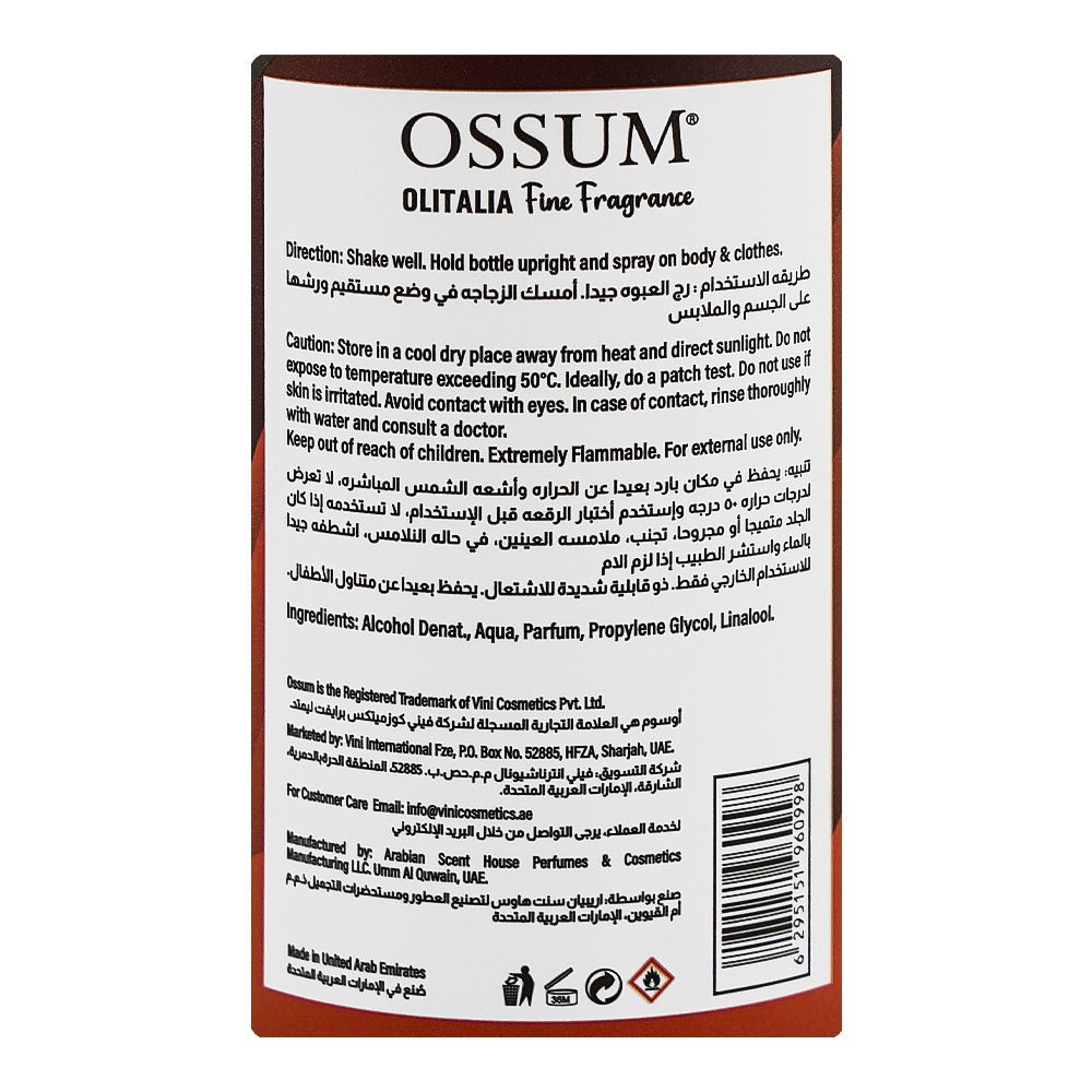 Ossum Pure Seduction Body Mist 250ml Long-Lasting Bold & Sensual Fragrance