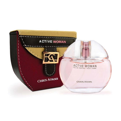 Chris Adams Active Woman Eau de Parfum 80ml - Long Lasting Floral Fruity Fragrance for Women, Elegant & Fresh Scent