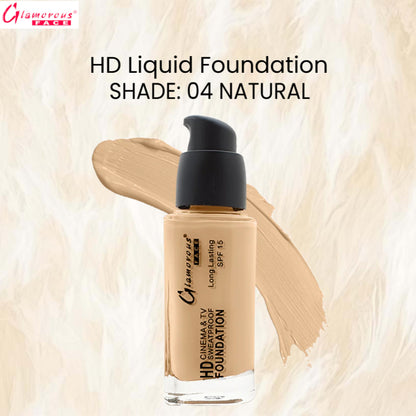 Glamorous Face HD Liquid Foundation (04 Natural)