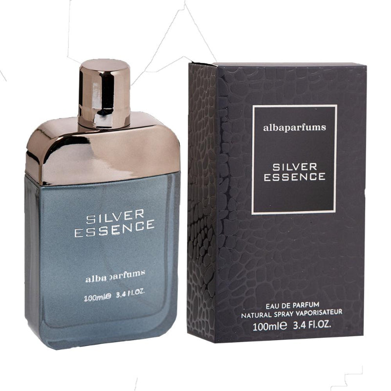 Silver Essence Alba Parfums Eau De Parfum 100ml For Men – Long Lasting Fresh Masculine Luxury Fragrance Spray