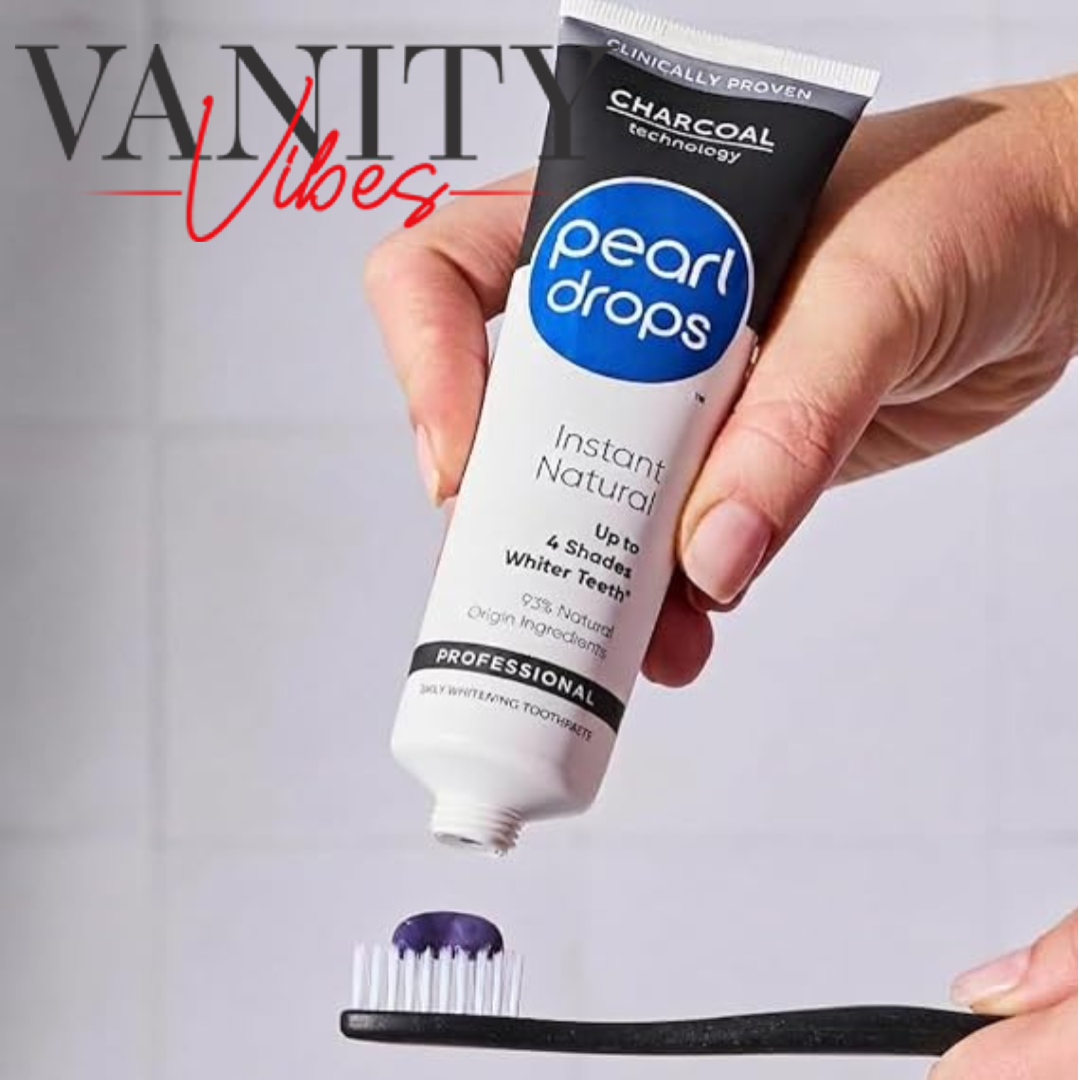Pearl Drops Instant Natural White Activated Charcoal Toothpaste 75ml - Whitening Toothpaste for Daily Oral Care