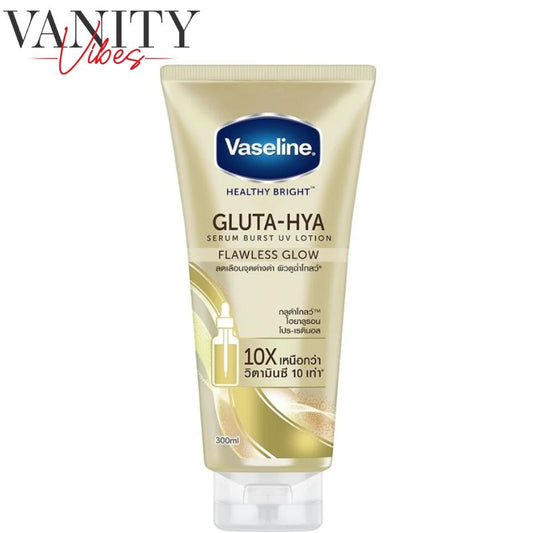 Vaseline Healthy Bright Gluta-Hya Serum Burst UV Lotion 300ml – 10x Flawless Glow & Bright Skin
