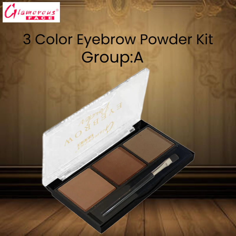 Glamorous Face 3 Color Eyebrow Powder Kit (Group:A)